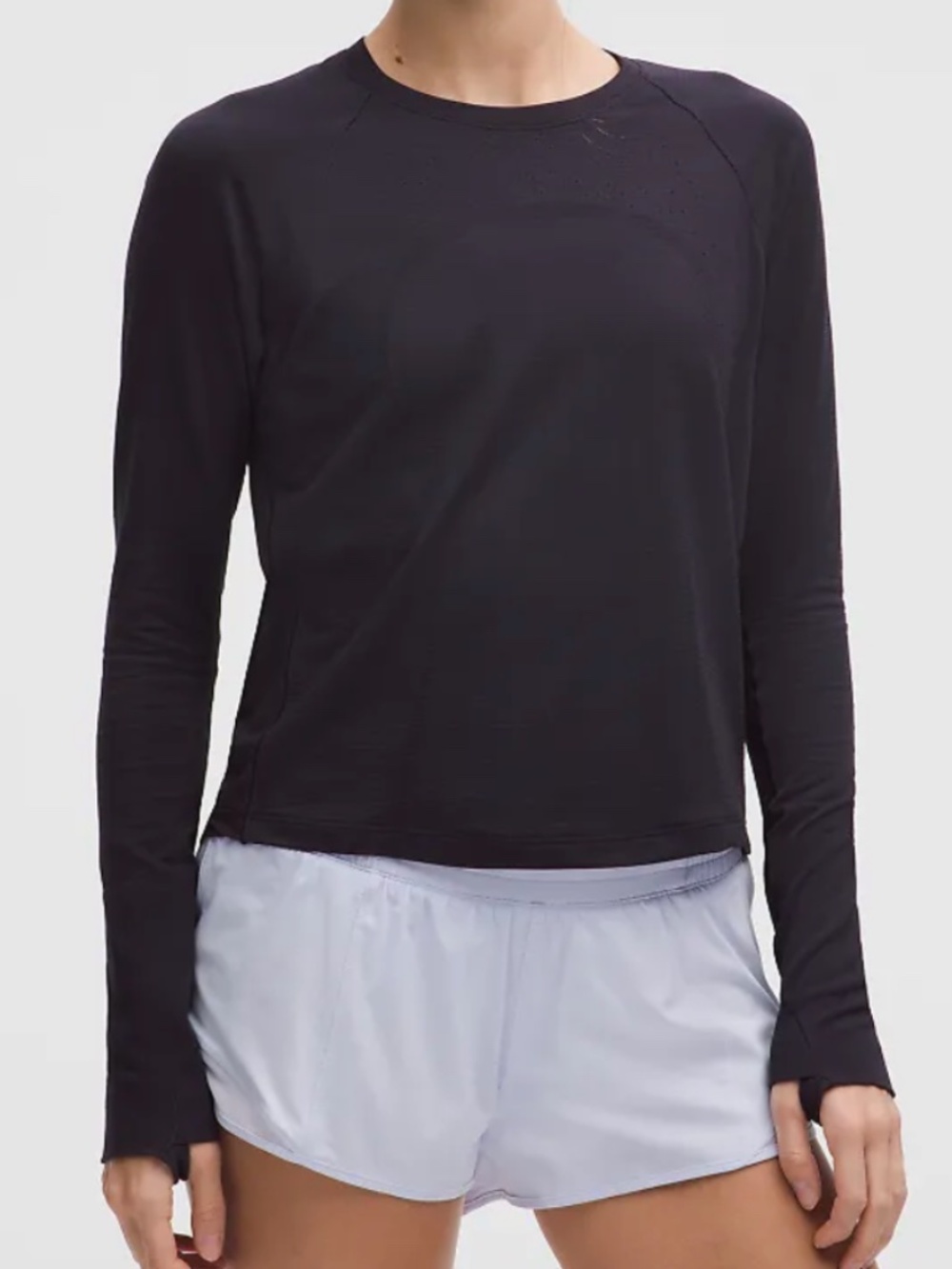 Lululemon Swiftly Mesh-Back Long Sleeve, Night moth, Size 8